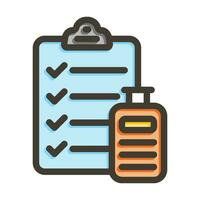 Packing List Vector Thick Line Filled Colors Icon For Personal And Commercial Use.