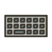 teclado vector grueso línea lleno colores icono para personal y comercial usar.