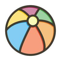 Ball Vector Thick Line Filled Colors Icon For Personal And Commercial Use.