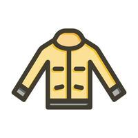 Driver Jacket Vector Thick Line Filled Colors Icon For Personal And Commercial Use.