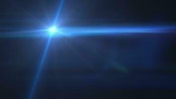 Abstract blue optical lens flares shine light burst animation video