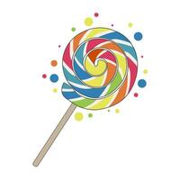 Beautiful Lollipop Candy Illustration Logo vector