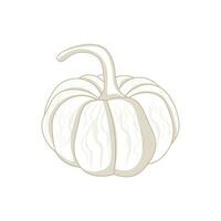 Pumpkin Simple Line Art Vector Illustration Logo