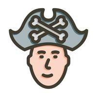 Pirate Vector Thick Line Filled Colors Icon For Personal And Commercial Use.