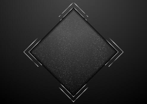 Abstract geometric technology background with metallic dots vector