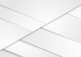 White and grey paper stripes abstract corporate background vector