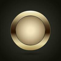A luxury Gold premium quality badge button design, and luxury circle on dark background vector