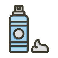 Shaving Foam Vector Thick Line Filled Colors Icon For Personal And Commercial Use.
