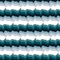 Seamless pattern in retro style. Wavy blue light background for fashionable prints in funk style. Unusual psychedelic water background with lines from the wave. Sea line, water ripples vector