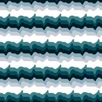 Seamless pattern in retro style. Wavy blue light background for fashionable prints in funk style. Unusual psychedelic water background with lines from the wave. Sea line, water ripples vector