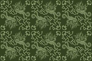 batik motif design, can be used for background or fabric design. This design can be connected repeatedly and will always connect vector