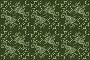 batik motif design, can be used for background or fabric design. This design can be connected repeatedly and will always connect vector