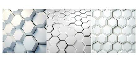 geometric white hexagon background photo