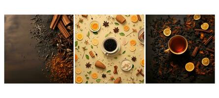 herbal tea food texture background photo