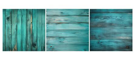 weathered turquoise wood board background photo