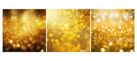 bright yellow glitter light background photo