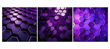 abstract purple hexagon background photo