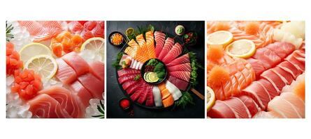cuisine sashimi food texture background photo