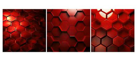 geometric red hexagon background photo