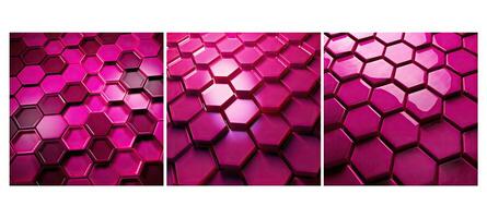 abstract magenta hexagon background photo