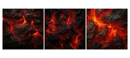 fiery lava hot texture background photo