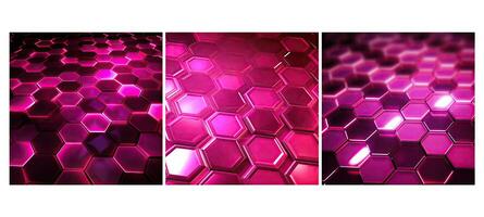 texture magenta light hexagon background photo