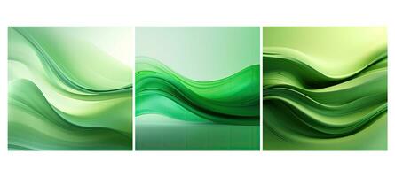 design green wave soft background photo