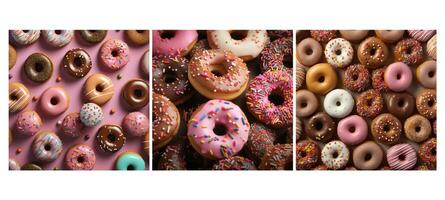 sweet donut food texture background photo