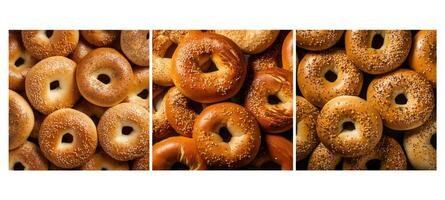 bread bagel food texture background photo