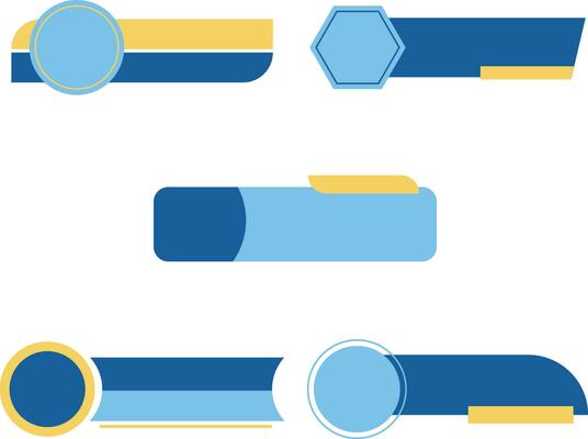 Lower Third Button for News Bar, Streaming, Website, etc. Vector Illustration.