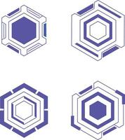 Hexagon Futuristic Hud Frame Shape. Digital Technology Design. Vector Illustration