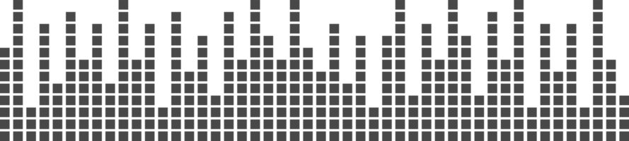 Sound wave. Audio music equalizer. Spectrum pattern and frequency frame. png