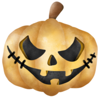 Halloween pumpkin with happy face. png