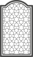 Ramadan window with pattern. Arabic frame of mosque door. Islamic design template. Oriental decoration with ornament. png