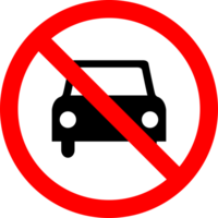 No car allowed prohibition icon sign Do not drive symbol, no cars entry.illustration png