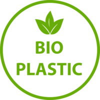 Biodegradable plastic icon plant eco friendly compostable material production for graphic design, logo, website, social media, mobile app, UI png