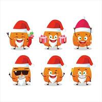 Santa Claus emoticons with new pumpkin cartoon character vector