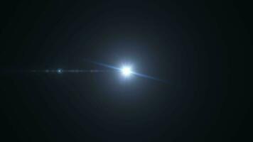 Schleife Center Blau Star optisch Linse Fackeln scheinen Licht video