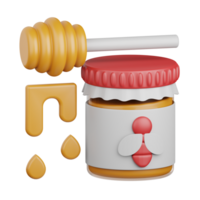 3d renderen honing geïsoleerd nuttig voor voedsel, allergeen, allergie, ziekte en antigeen ontwerp element png