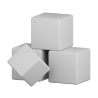 3d rendering sugar cubes isolated useful for food, allergen, allergy, disease and antigen design element png