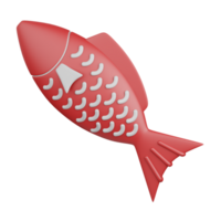 3d le rendu poisson isolé utile pour nourriture, allergène, allergie, maladie et antigène conception élément png