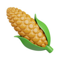 3d rendering corn isolated useful for food, allergen, allergy, disease and antigen design element png