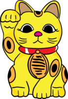 de maneki neko tekening beeld voor Japans concept png