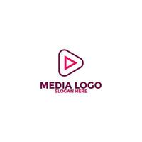 Play Media Button Symbol Logo Icon Vector