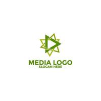 Play Media Button Symbol Logo Icon Vector