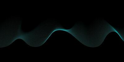 abstract banner with flowing waves of particles vector