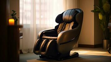 An electric massage chair. Generative Ai photo