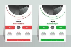 Creative business work A4 flyer template vector