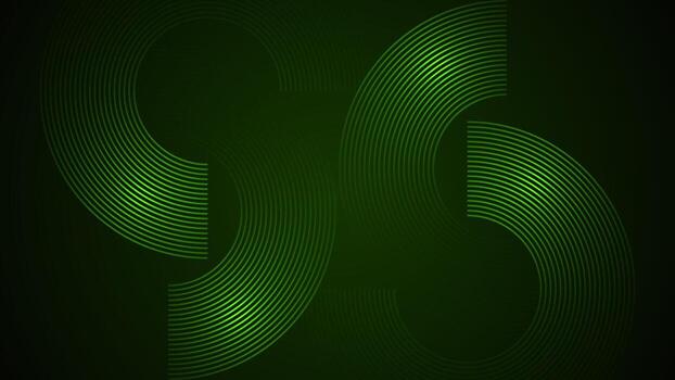 Dark green simple abstract background with lines in a curved style geometric style as the main element. vector