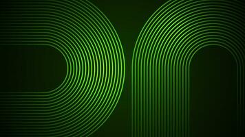 Dark green simple abstract background with lines in a curved style geometric style as the main element. vector